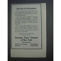 1913 Guaranty Trust Company of New York Ad - Se...