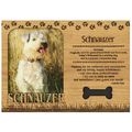 Schnauzer Engraved Wood Picture Frame Magnet