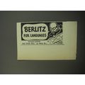 1951 Berlitz School of Languages Advertisement - Berlitz for languages