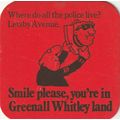 BEER MAT - GREENALL WHITLEY BREWERY - SMILE PLE...