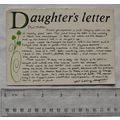old Comic postcard Daughter's Letter