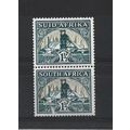 SouthAfrica.SG57 1 1/2d Gold Mine Pair.Mounted ...