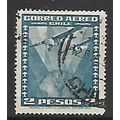 CHILE 1934 AIR 2p BLUE FOKKER SUPER AIRCRAFT SG...