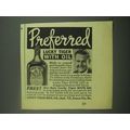 1939 Lucky Tiger Hair Tonic Ad - Preferred