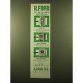 1958 Ilford HP3 Film, Microphen and Multigrade Paper Ad