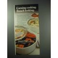 1985 Corning French White Cookware Ad - Cooking