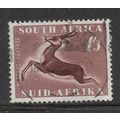 SOUTH AFRICA 1953 1s.3d CHOCOLATE SPRINGBOK SG ...