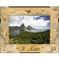 St. Lucia Laser Engraved Wood Picture Frame Lan...