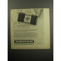 1957 Movado Ermetophon Alarm Watch Advertisement