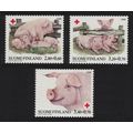 Finland Pigs 3v Red Cross 1998 MNH SG#1512-1514