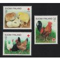 Finland Chicken 3v Finnish Red Cross Fund 1996 ...