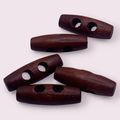 30mm Wooden Brown Toggle Buttons Sewing 2 Hole ...