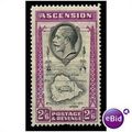 Ascension 1934 2/- 6d Black & Bright Purple Mou...
