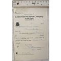 1945 receipt Caledonian Insurance, Macclesfield
