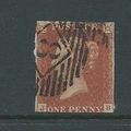 sg8 penny red imperf some margins red brown lon...