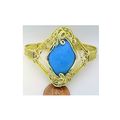 Turquoise Howlite Gold Wire Wrap Gemstone Bangl...