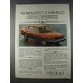 1980 Audi 4000 Car Ad - Fuel-Short Eighties