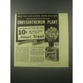 1941 Armour's Treet Meat Ad - early blooming Chrysanthemum plant