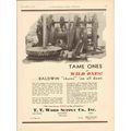T T WORD SUPPLY COMPANY 1930 Tame Wild Ones cha...