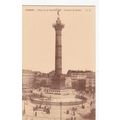 Paris Place de la Bastille France Postcard unus...