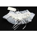 Cream Organza & Ribbon Wedding Garter Decorated...