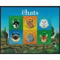New Caledonia Cats Sheetlet of 6v 2004 MNH SG#1...