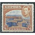 Cyprus 1938 SG151 1/4pi Ultramarine & Orange-Br...