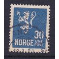 NORWAY 1926 30 ore 16 X 19.5mm BLUE USED SG190b