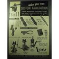 1957 Lyman Reloading Equipment Ad - Custom Ammu...