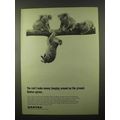 1966 Qantas Airline Ad, Can't Make Money Hanging Around