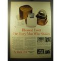 1950 Schick 20 Shaver Ad - Blessed event for ev...
