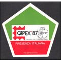 Paper Foldout Italy CAPEX '87 4 Stamps CAPEX '8...
