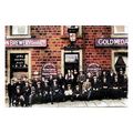 ptc1696 - Yorks. - Men pose outside White Horse...