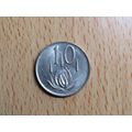 South Africa 1975 10 Cent Coin