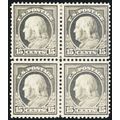 418, Mint HR 15¢ FVF Block of Four Stamps SCV $...
