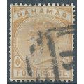 Bahamas 1884 SG53 4d Deep Yellow Fine Used .. ..