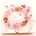 Multicoloured Crystal Bracelet Stretch Angel Ch...