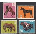 GDR Horses 4v 1967 MNH SG#E1021-E1024