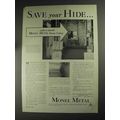 1936 International Nickel Ad - Save Your Hide