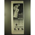 1932 Les Bas Lys Ad - in French - Le premier ge...