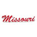 Missouri White Script Fridge Magnet