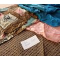 S25 100% Silk Scrap Fabric Lot Material Reclaim...