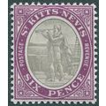 St Kitts-Nevis 1903 6d grey-black & bright purp...