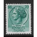 ITALY 1968 COIN OF SYRACUSE 70L GREEN SG 1214 M...