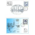 2x United Nations Postcards FDC Stamped 1991 Pa...
