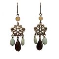 Flower Bead Dangle Earrings