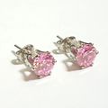 Sapphire Pink Topaz Round White Gold Plated 6mm...