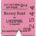 B.R.B. Edmondson Ticket - Mersey Road to Liverp...