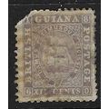 BRITISH GUIANA 1862-5 PERF 12 LILAC 12c USED SG...