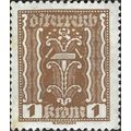 AUSTRIA, Hammer and tongs, brown 1922, 1kr